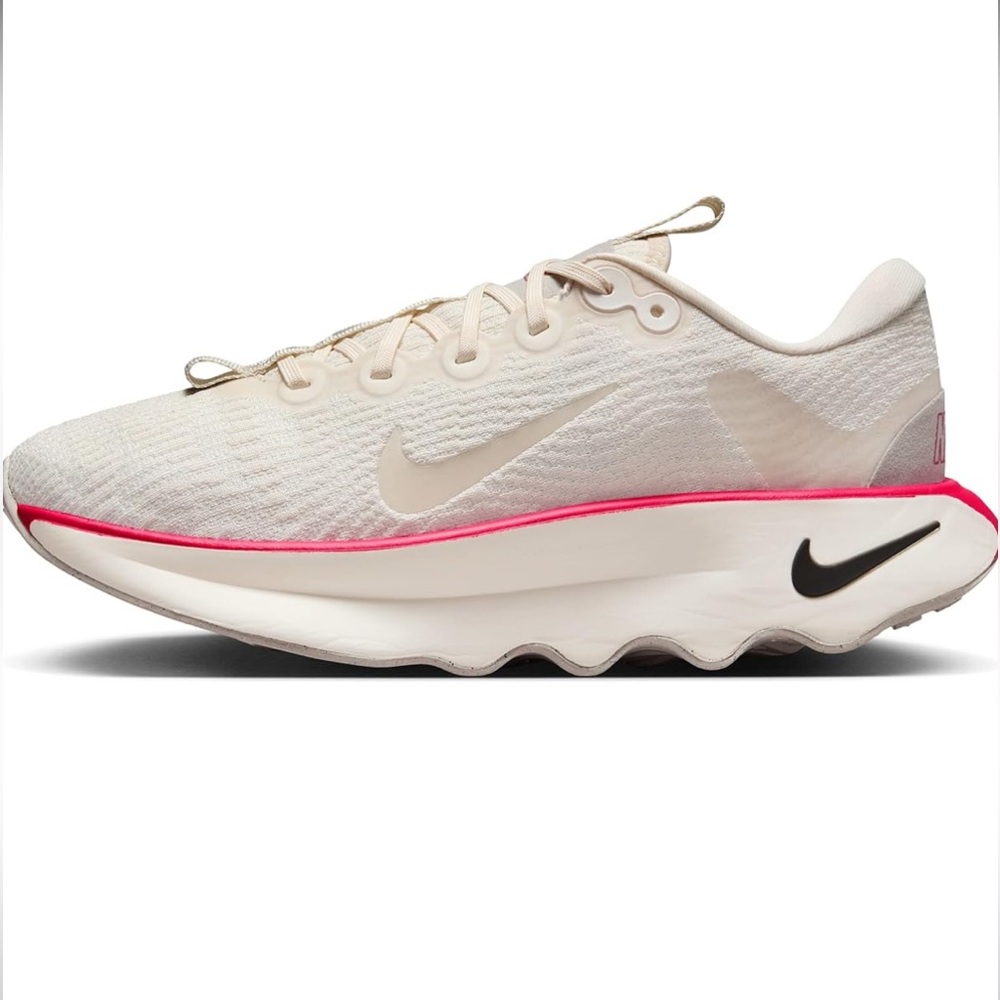 Nike Women's Athletic Shoes - Cream and Pink